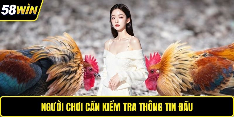 Người chơi cần kiểm tra thông tin đấu